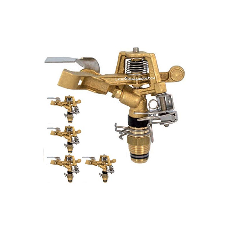 Aspersor de Riego Agricola Laton Ajustable 1/2'' 24º | Pack 5 Aspersores con Alcance 9 a 14 m | Aspersor de Jardin sectorial Aspersor de Riego Agricola Laton Ajustable 1/2'' 24º | Pack 5 Aspersores con Alcance 9 a 14 m | Aspersor de Jardin sectorial