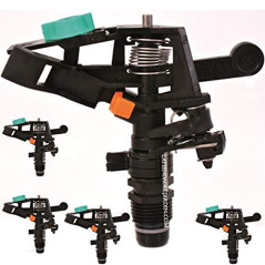 Verstellbarer 1/2"-Landwirtschaftsregner | 5er-Pack Regner mit einer Reichweite von 10 bis 13 m | Sektor-Gartenregner