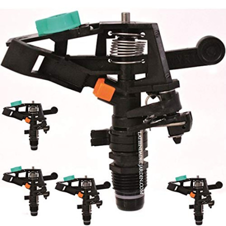 Verstellbarer 1/2"-Landwirtschaftsregner | 5er-Pack Regner mit einer Reichweite von 10 bis 13 m | Sektor-Gartenregner