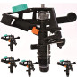 Adjustable 1/2" Agricultural Irrigation Sprinkler | Pack of 5 Sprinklers with a Range of 10 to 13 m | Sectoral Garden Sprinkler