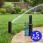 Arroseur d'irrigation Hunter PGP-04 3/4'' | Lot de 5 arroseurs de jardin escamotables 6,4-15,8 m | Arroseur de pelouse professio