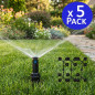 Aspersor de riego Hunter I-20-04 3/4" | Pack 5 Aspersor de Jardin Emergente 5,2-14,3 m | Aspersor de cesped profesional