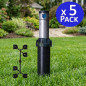 Hunter I-20-04 3/4" Aspersor de Irrigação | Pacote com 5 Aspersores de Jardim Pop-Up 5,2-14,3 m | Aspersor de Gramado Profission