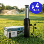 Hunter I-25-04-SS-B 1" Aspersor de Irrigação | Pacote com 4 Aspersores de Jardim Pop-Up 11,9-21,6 m | Aspersor de Gramado em Aço