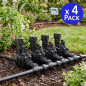 Lot de 4 Électrovanne d'arrosage Rain Bird 100DVF, 24V, 1'' avec régulateur de flux, pour les programmeurs électriques