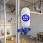 Bebedouro para pombos de 0,5 litros em plástico branco | Pacote com 10 bebedouros para pássaros, papagaios e outras aves pequena Bebedouro para pombos de 0,5 litros em plástico branco | Pacote com 10 bebedouros para pássaros, papagaios e outras aves pequena