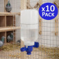 Lot de 10 Abreuvoir pour pigeons en plastique blanc 2 litres