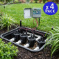 Électrovanne d'irrigation Hunter PGV150 1 1/2" | Lot de 4 électrovannes de jardin 24 V avec régulateur | Électrovanne programmab