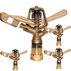 Lot de 4 Arroseur circulaire agricole arrosage 3/4'' female en laiton, portée 13 à 18 m,  VYR003520