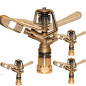 Set di 4 Irrigatore Circolare agricolo da irrigazione 3/4'' Femmina in ottone, portata da 13 a 18 m, VYR003520