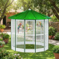Volière professionnelle à 12 faces 232 x 255 cm | Grande cage à oiseaux | Volière pour perroquets, canaris, calopsittes, aras et