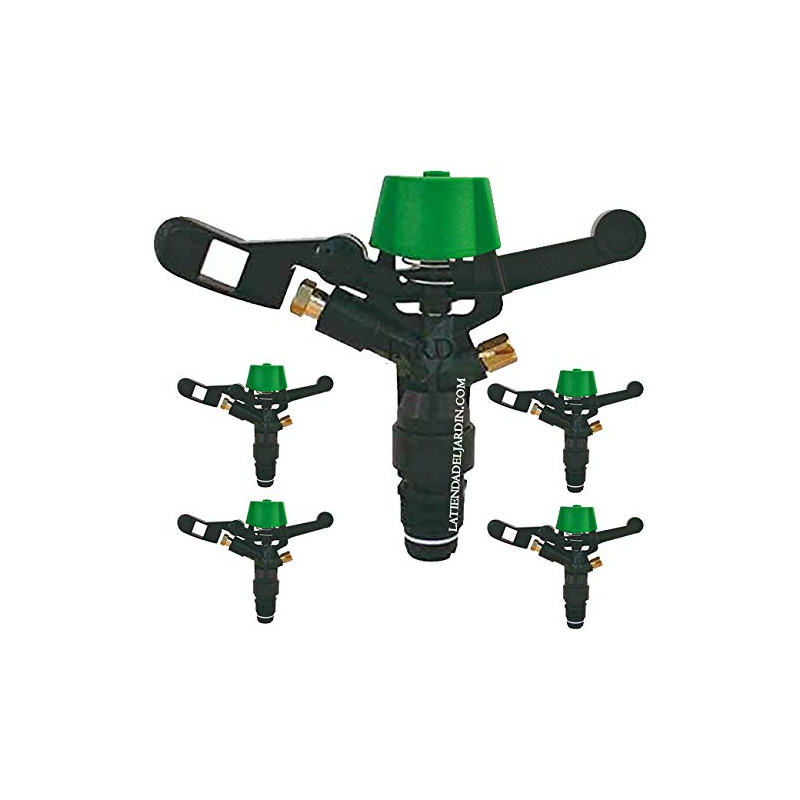 Arroseur agricole circulaire 3/4" avec protection antigel et buse en laiton | Lot de 5 arroseurs (13-18 m) | Arroseur de jardin Arroseur agricole circulaire 3/4" avec protection antigel et buse en laiton | Lot de 5 arroseurs (13-18 m) | Arroseur de jardin