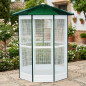 Gaiola para aviário com 8 lados 150 x 235 cm | Design compacto para pássaros