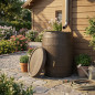 250 Liter Water Tank | Polyethylene Barrel with Wood Imitation Finish 65x95 cm | Rainwater Collection Tank for Garden 250 Liter Water Tank | Polyethylene Barrel with Wood Imitation Finish 65x95 cm | Rainwater Collection Tank for Garden