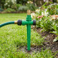 Set di 4 Irrigatore Agricolo Settoriale 1/2'', portata da 8-13 m + Picchetto di Supporto per Irrigatore