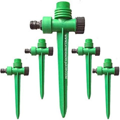 Supports de piquet d'arrosage en plastique 1/2"-3/4" | Lot de 5 supports d'irrigation pour arroseurs de jardin | Filetage latéra
