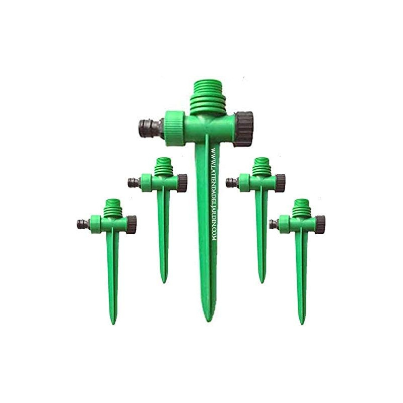Plastic Sprinkler Spike Holder 1/2"-3/4" | Pack of 5 Irrigation Supports for Garden Sprinklers | 3/4" Side Thread