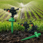 Pack 25 Aspersor de riego Agricola 3/4'' | Aspersores de riego cesped 13 a 18 m | Aspersor jardin Angulo Ajustable 0 a 360º