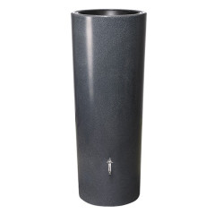 350-liter rainwater tank with planter | Designer water tank 62x150 cm | Decorative grey water container