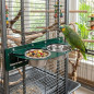 Mangeoire rotative pour perroquets avec 2 bols, 40 x 17 x 10,5 cm | Mangeoire pour perroquets, cacatoès, aras et autres oiseaux Mangeoire rotative pour perroquets avec 2 bols, 40 x 17 x 10,5 cm | Mangeoire pour perroquets, cacatoès, aras et autres oiseaux