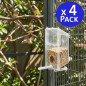 Plastic Hopper Feeder for Birds 250g | Pack of 4 Cage Feeders