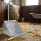 Collecteur de fumier avec râteau | Collecteur industriel en métal | Collecteur de fumier d'animaux et de ferme en métal