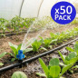 Set di 50 Micro Irrigatore a 90º - Ugelli di spruzzatura a 90º per idroponica, rifrazione, mini irrigatore d'acqua da 1 a 1,5 m