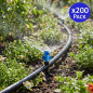 Lot de 200 Arroseur d'irrigation 90º - Buses de pulvérisation à 90º pour hydroponique, réfraction, mini arroseur d'eau 1 à 1,5 m