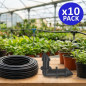10 x Coude pour tuyau 4 mm pour joindre un tuyau arrosage 4,5 x 6,5 mm