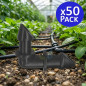 Pack 50 Codo microtubo 4mm | Para unir microtubo 4,5 x 6,5mm | Accesorio Riego por Goteo