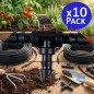 Lot de 10 raccords en T pour microtubes de 4 mm | Pour le raccordement de microtubes de 4,5 x 6,5 mm | Accessoire pour irrigatio