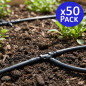 Lot de 50 raccords en T pour microtubes de 4 mm | Pour le raccordement de microtubes de 4,5 x 6,5 mm | Accessoire pour irrigatio