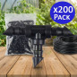 Packung mit 200 T-Stücken für 4-mm-Mikroschläuche | Zum Verbinden von 4,5 x 6,5 mm Mikroschläuchen | Zubehör für Tropfbewässerun