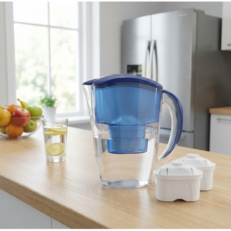 Jarra Purificadora Agua 2 litros + 3 Filtros de Recambio