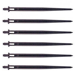 Lot de 50 piquets microtubes droits à filetage | Piquets labyrinthe 4,5 x 6,5 mm | Système d'irrigation goutte à goutte avec rac