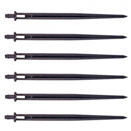 Pack de 50 estacas retas roscadas para microtubo | Estaca labirinto 4,5 x 6,5 mm | Sistema de irrigação por gotejamento com enca