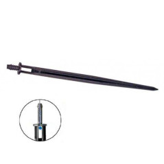 Pack de 250 estacas retas roscadas para microtubo | Estaca labirinto 4,5 x 6,5 mm | Sistema de irrigação por gotejamento com enc