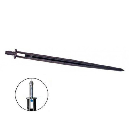 Pack 500 Piqueta Recta Roscada para Microtubo | Estaca Laberinto 4,5 x 6,5 mm | Sistema de Riego por Goteo con Encaje Roscado