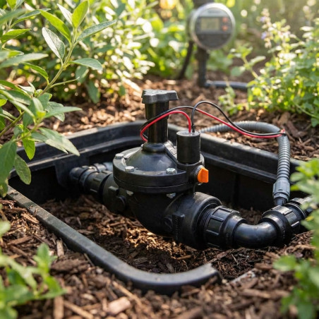 Elettrovalvola per irrigazione Cepex CPV da 3/4" | Elettrovalvola da giardino da 24 V con regolatore | Valvola di irrigazione pe