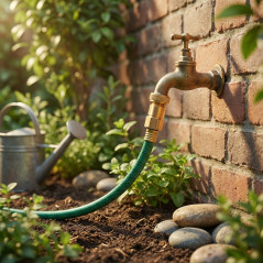 Cotovelo giratório de 1" para torneira de bronze - conexão rápida