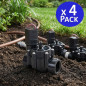 Electrovalvula de Riego 3/4" 075DV Rain Bird | Pack 4 Electroválvula Jardin 9V | Valvula de Riego para Programador a Pilas