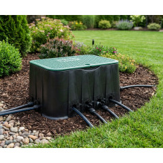 Boîte de vannes d'irrigation de jardin 60 x 43 x 31 cm | Boîte de vannes d'irrigation rectangulaire pour électrovannes | Boîtes