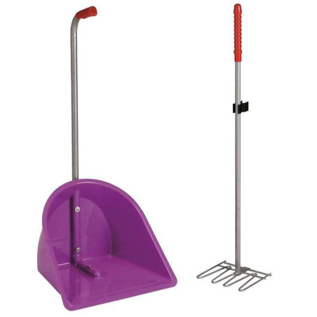 Manure Collector with Rake | Industrial Metal Collector | Animal and Farm Manure Collector