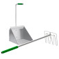 Manure Collector with Rake | Industrial Metal Collector | Metal Animal and Farm Manure Collector