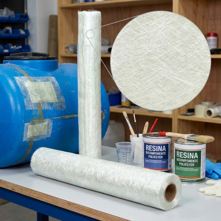 Fibra di Vetro MAT-300 25 m2. Tessuto di Fibra di Vetro per la Riparazione di tutti i tipi di raccordi