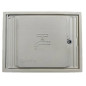 Sportello per contatore dell'acqua in polipropilene grigio 35x45 cm | Coperchio con telaio per montaggio a filo