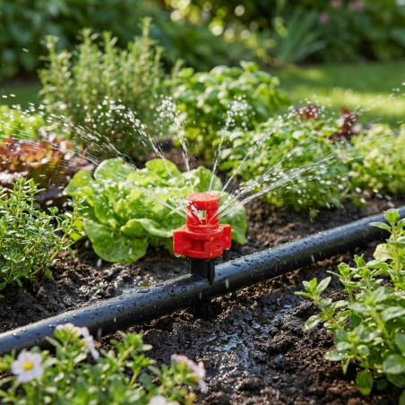 Pacote com 50 microaspersores de irrigação 360° | Alcance de 1 a 1,5 metros para irrigação agrícola e de jardim