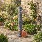 Decorative Garden Fountain, Dark Granite Imitation Stone + Tap, Height 100 cm | Water Feature for Outdoor Decoration