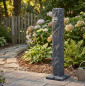 Decorative Garden Fountain, Dark Granite Imitation Stone + Tap, Height 100 cm | Water Feature for Outdoor Decoration