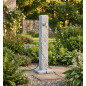Fontana decorativa da giardino, effetto granito + rubinetto, altezza 100 cm | Fontana per decorazione esterna